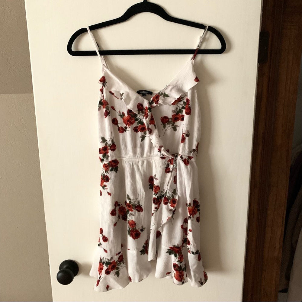 Ruffled wrap dress